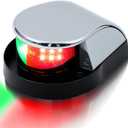 Obcursco Boat Navigation Lights, Red and Green Marine LED Bow Lights, IP67 Waterproof, Rust-Resistant, Ideal for Pontoon, Skiff, Small Boats, and Yacht(Silver)