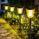 Kruta Super Bright Solar Garden Lights for Yard, 4 Pack, 200 Lumen Outdoor Waterproof, Up to 14 Hrs Solar Landscape Lights for Garden Walkway