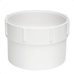 Cinsda 6" PVC DWV Female Adapter Pipe Fitting, Flush Sewer Cleanout Adapter for Drainage Piping System