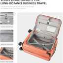 Carry On Luggage, 20Inch & 29 Inch Top Opening Airline Approved ABS+PC Hard Shell Suitcases with Silent Wheels, TSA Lock,Front Pocket and Wet-dry Separated Six-piece Set (AD Orange)