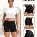 INNERSY Period Boxer for Women High Waisted Leak Proof Postpartm Menstrual Mesh Boy Shorts Panties Underwear 3-Pack (Black, L)