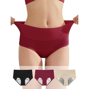 Washable Leakproof Period Underwear - Reusable Incontinence Panties for Postpartum, Heavy Menstrual Flow & Bladder Leaks, Size XL