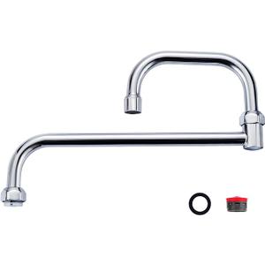 Commercial Faucet Swivel Spout Replacement: iVIGA 18“ Add-on Swing Nozzle - Chrome Polished Spout Replacement for Commercial Kitchen Sink Faucet - 1.8gpm/ 2.2gpm Aerator - G3/4 Internal Thread