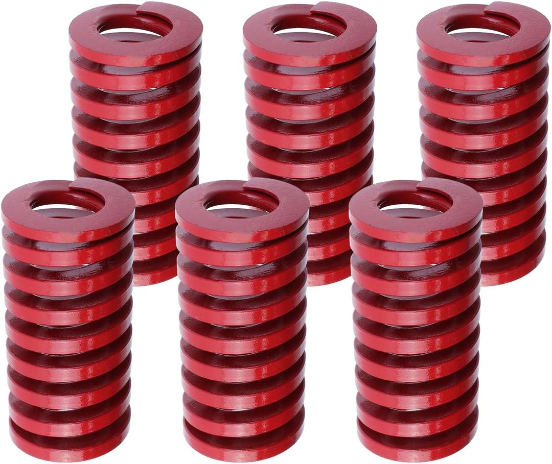 Antrader 6pcs Red Medium Load Press Compression Mould Die Spring, 1.15-Inch-by-0.63-Inch-by-2.36-Inch