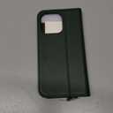 SHIELDON Case for iPhone 13 Pro 6.1", Genuine Leather Flip Wallet RFID Blocking Card Slots Magnetic Kickstand Shockproof Protective Case Compatible with iPhone 13 Pro - Midnight Green