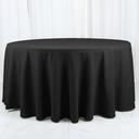 Balsa Circle Balsa Circle2 pcs 120 inch White Round Tablecloths Fabric Table Cover Linens for Wedding Party Polyester Reception Banquet Events Kitchen Dining Black