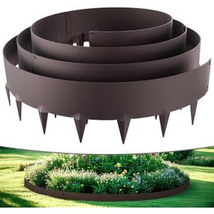 Metal Landscape Edging 39" Lx11 H, 5pcs Steel Garden Edging Border 15Ft Easy-to-Install Metal Edging for Landscaping, Brown