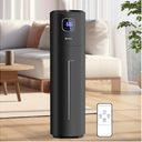 Large Humidifiers for Bedroom, 9L/2.5Gal Ultrasonic Cool Mist, Easy Clean with 350ML/H Large Mist Speed, Quiet Tower, Suitable for Kids Room Plant Yoga (Black)