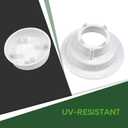 RVGUARD 2 Pack RV Vent Cap Kit with Screen, RV Sewer Vent Cap for Roof, White RV Plumbing Cap Replacement for Camper Trailer Motorhome, Fits 1 to 2 3/8" Pipe