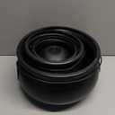 10 Pcs Halloween Large Witch Cauldron Kettles, 12.8, 9.8, 7.7, 5.7, 2.8 Black Plastic Witch Pots Candy Holder Treats & Punch Bowl for Halloween Indoor Outdoor Home Party Supply