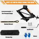 Beaiguna Portable Car Jack Kit, 2 Ton (4409 lbs) Scissor Jack for Car, Upgrade Emergency Spare Tire Changing Repair Kit, Scissor Jack Kit with Lug Wrench, Universal Vehicle Scissor Lift Jacks for SUV