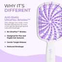 FHI Heat UNbrush Plus Curly Hair Brush for Gentle & Effective Detangling on Wet or Dry Fragile Hair Types Detangler Brush w/ 84 UltraFlex Bristles, Ultra-light, Vented, Anti Static Hairbrush