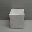 Creative Scents Estella Waste Basket for Bathroom 1.98 Gal / 7.5L  Small White Bathroom Trash Can  Decorative Small Garbage Can  Durable Space Friendly Wastebasket