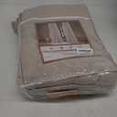 RYB HOME 3 in 1 Soundproof - Blackout - Insulation Linen Curtains, Noise Blocker Energy Saving Curtains for Bedroom Living Room Kids Nursery Studio Home Office, Taupe, W52 x L84 in, 2 Panels