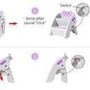 TPN Toddler Step Stool for Bathroom Sink and Potty Training Durable Anti-Slip,Anti-Tip A-Frame,10-Second Assembly, 2-Step Potty Stool with Wide Steps (Purple)