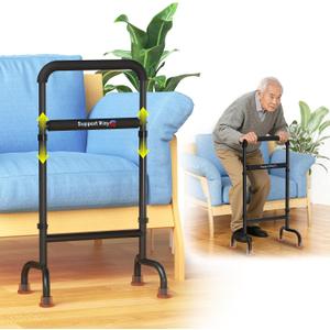 Heavy-Duty Stand Assist for Chair & Couch - Wide 17.5" Iron Base, Adjustable Height 29.5"-38.7", 450lb Capacity Mobility Aid for Seniors & Recovery