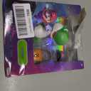 The Super Mario Galaxy Movie 5 Action Figures Series 1 Yoshi Figure with Hat, Sunglasses, and Satchel Accessories - Premium Details 20 Points of Articulation