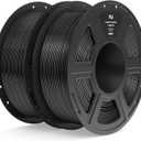 ELEGOO PLA Filament 1.75mm Black 2KG, 3D Printer Filament Dimensional Accuracy +/- 0.02mm, 2pcs 1kg Spool(2.2lbs) Fit Most FDM 3D Printers