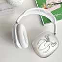 Generic Case Cover for AirPods Max Headphones Clear Soft Anti-Scratch Protection Antislip Protective Cover with Silver 3D Spiders Decorations for Apple AirPods Max (Silver) (B0D5Y93XHD)