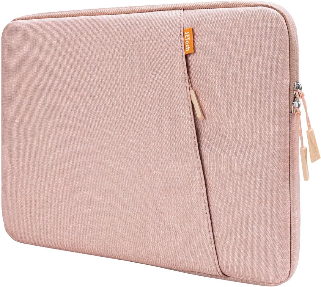 JETech Laptop Sleeve for 15-Inch Notebook, Compatible with MacBook Air 15-Inch M5-M2, MacBook Pro 16-Inch M5-M1, Waterproof Shockproof Case with Accessory Pocket Bag (Rose Gold)