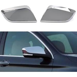 AUCERAMIC Chrome Side Mirror Cover Caps Fit for 2014-2020 Chevy Impala Exterior Overlay Shells Trims 2PCS (Stick-On Overlay)