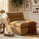 Furnimart Giant Bean Bag Chair for Adults Premium Chenille, 33" Extra Large Floor Chair with Removable Cushion, Boneless Chair High-Resiliency Support for Living Room, Bedroom, Game Room(Brown)
