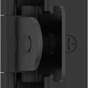 Amerock BPR8701FB | Cabinet Hinge | 1/4 in (6 mm) Overlay Double Demountable | Matte Black | Kitchen Cabinet Door Hinge | 1 Pair/2 Pack | Functional Hardware