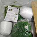 Der Rose 2Pcs Fake Plants 28'' Large Artificial Palm Tree and Faux Plants Indoor Tall in White Pots for Home Office Bathroom Patio Floor Outdoor Decor