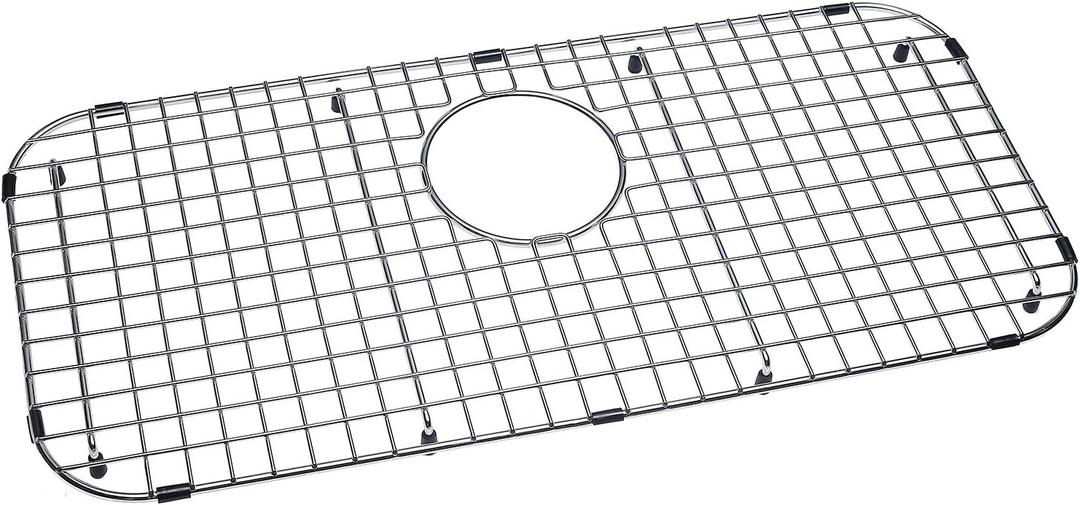 Serene Valley Sink Bottom Grid 26-7/8" x 12-5/8", Rear Drain with Corner Radius 2-1/2", Sink Protector NDG2713R