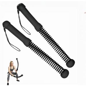 Weighted Ropeless Battle Ropes,Cordless Workout Ropes for Home Gym, Portable Exercise Rope for Strength Building, HIIT and Low-Impact Aerobic Training for Women&Men (Black)