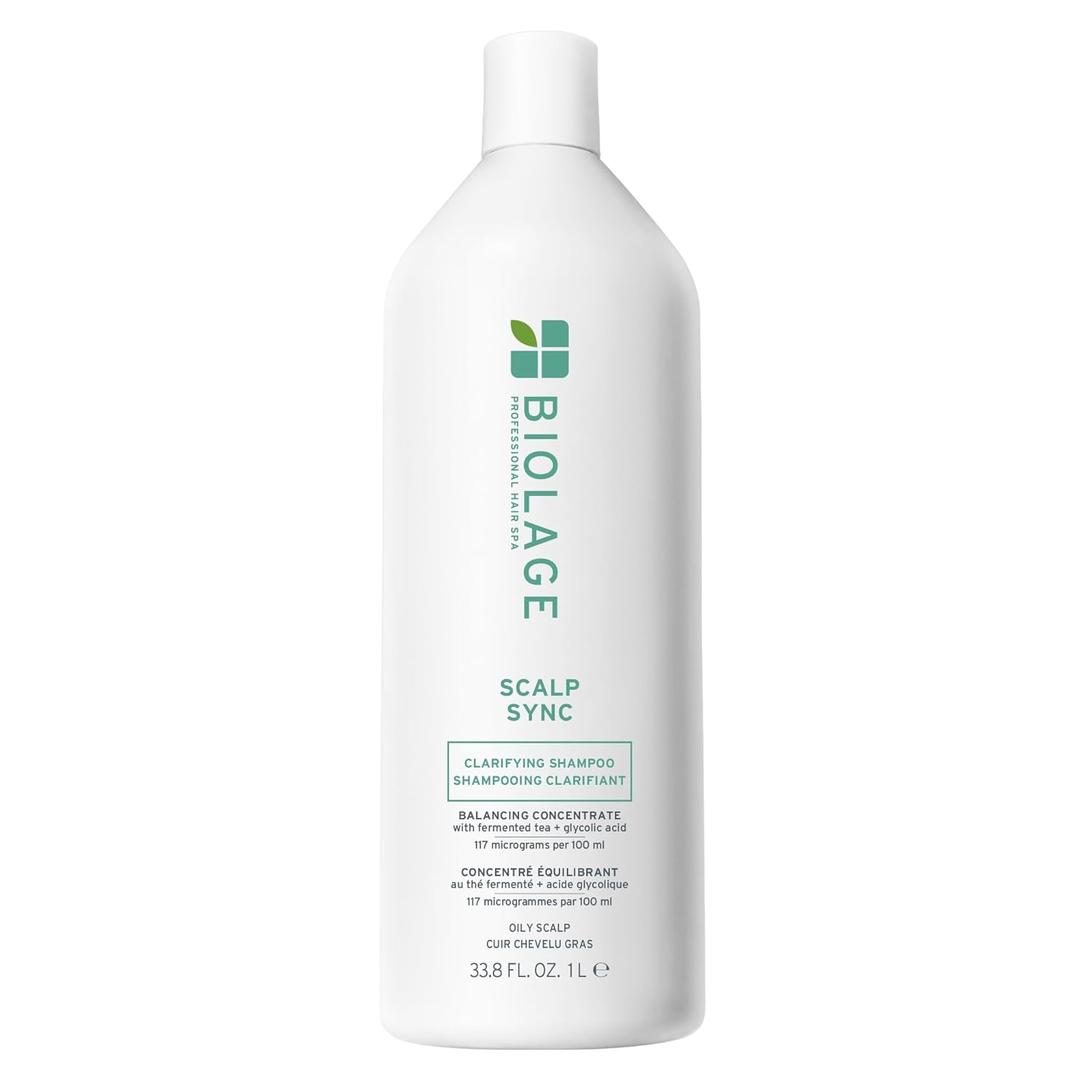Biolage Scalp Sync Clarifying Shampoo - Residue & Buildup Remover, For Oily Scalp, With Fermented Tea & Glycolic Acid, Vegan & Paraben-Free, Packaging May Vary (33.8 Fl Oz)