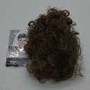 Mens Light Brown Curly Wig Short Fluffy Brown Rocker Wigs Synthetic Halloween Cosplay Costume Hair Wigs For Male Guys (Light Brown)