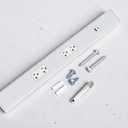 24inch Hardwired Power Strip with 4 Tamper Resistant Outlets and 2 Type A USB, White