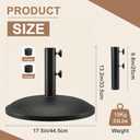T&Jero 33 lb Round Heavy Duty Prefilled Patio Outdoor Market Umbrella Base Stand Weight for Outdoor, Black