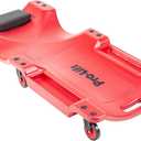 Pro Lift Mechanic Plastic Creeper 40 Inch - Blow Molded Ergonomic HDPE Body with Padded Headrest & Dual Tool Trays - 350 Lbs Capacity Red