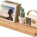 Oak Floating Shelves 16 Inch Wall Shelves for Decor and Storage, 6 Inch Deep Natural Solid Wood Shelf, Picture Ledge Shelf for Bedroom Bathroom Living Room KitchenLaundry Room, 6x16