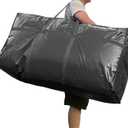 66 Gallon Extra Large Storage Bags, Huge Moving Bags Heavy Duty with Zipper and Stronger Handles, Big Foldable Duffle Bag for Travel - Storage Totes Moving Boxes for College, Christmas Tree, Bedding