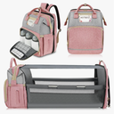 HOTBEST Backpacks, Pink Gray, with Shade Cloth