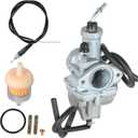 Carb Carburetor With Throttle Cable Replacement for Yamaha Breeze 125 YFA1 1989-2004 Moto 4 YFM200DX 1986-1987 YFM200 1985
