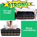 Trunk Organizer Cargo Organizer Trunk Storage Waterproof Collapsible Durable Multi Compartments-((Oversize,Black)