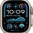 Apple Watch Band - Ocean Band (49mm) - Black with Natural Titanium Finish - Regular