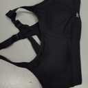 Yvette Sports Bra High Impact Adjustable Criss Cross Back, Full Support for Large Bust No Bounce, XL 
