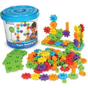 Learning Resources Gears! Gears! Gears! Super Building Toy Set, STEM Toys, Construction Toys, Gears for Kids, 150 Pieces, Ages 3+, Blue, Mini