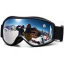FMY Ski Snowboard OTG Goggles,Anti Fog UV400 Protection Skiing Snowmobile Goggles for Men Women Youth