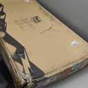 TIMBER RIDGE Outdoor Folding Rocking Chair, 29" Padded High Back Neck & Back Support, Hard Armrests for Easy Stand Up, Stable Steel Frame Supports 300 lb, Quick Fold for Patio, Lawn & RV Camping,Brown (Brown-1 Pack)