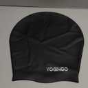 Extra Large Swim Cap - Swim Cap for Long Hair, Dreadlocks, Weaves, Hair Extensions, Braids, Curls & Afros - Silicone Swimming Cap for Women & Men, Keep Hair Dry (Black (XXL))