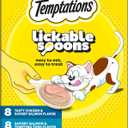Temptations Lickable Spoons, Soft Lickable Cat Treats, Adult Wet Cat Treats, Variety Pack, 24 Spoons (EXP 07/16/26)