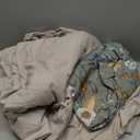 CASAAGUSTO Queen Comforter Set, 7 PCS Green Butterfly Floral Comforter Set with Flowers Leaves Pattern, Soft Seersucker Design All Season Queen Size Bedding Set (90"X90")