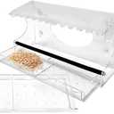 Nature Gear Acrylic Clear Window Bird Feeder with Strong Suction Cups, Removable Sliding Seed Tray, Weather-Resistant & Easy to Clean for Window Viewing, Extended