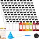 Moretoes ⁶64pcs 12oz Plastic Juice Bottles with Lids, Reusable Clear Bulk Juice Containers for Juicing, Smoothies, Drinking and Other Beverages